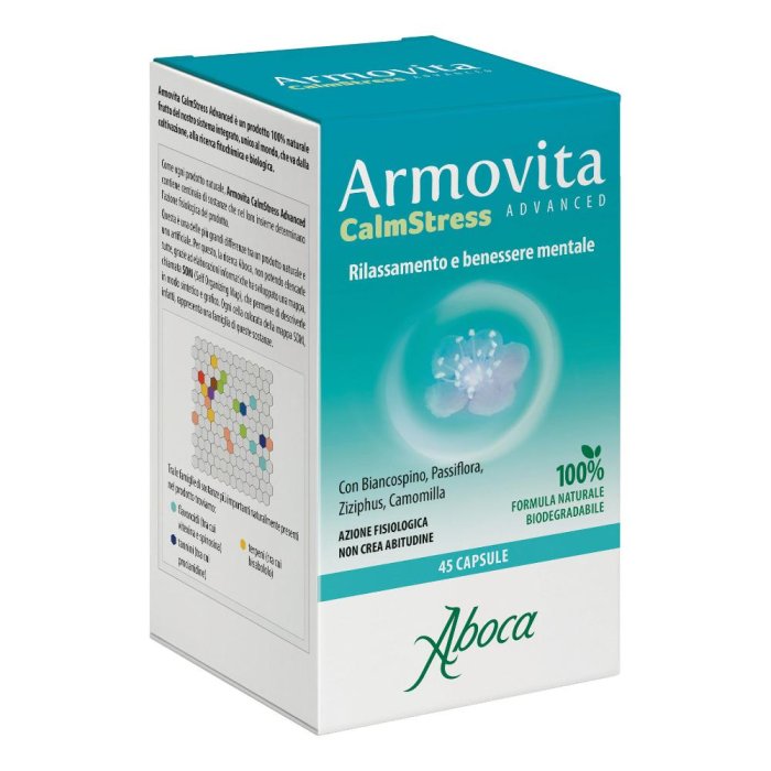 Aboca Armovita - CalmStress Advanced Integratore Rilassamento e Benessere Mentale 45 capsule