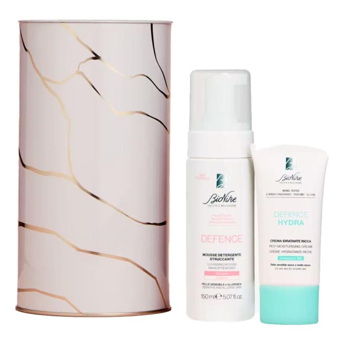 BioNike Beauty Essentials kit con crema idratante 50 ml e mousse detergente 150 ml per una pelle morbida e pulita