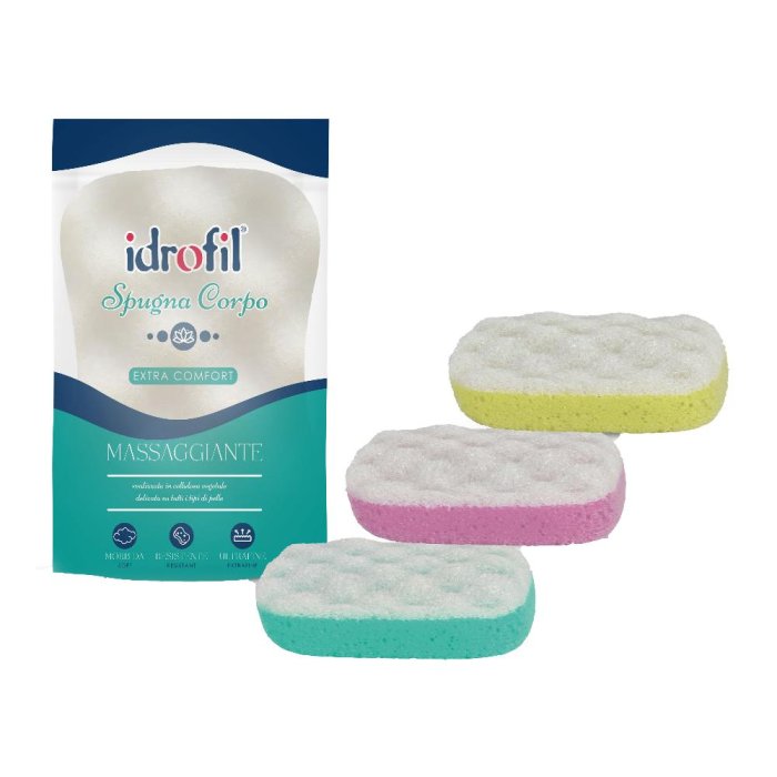 Idrofil spugna corpo bifacciale - spugna doccia esfoliante e massaggiante