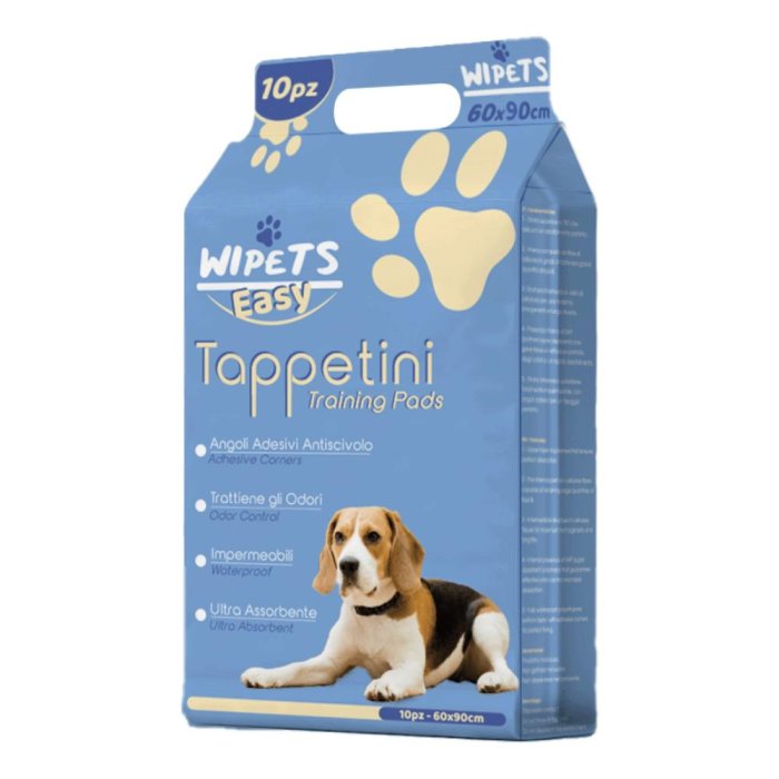 Tappetini Wipets 60x60 10 pezzi - tappetini igienici assorbenti per animali