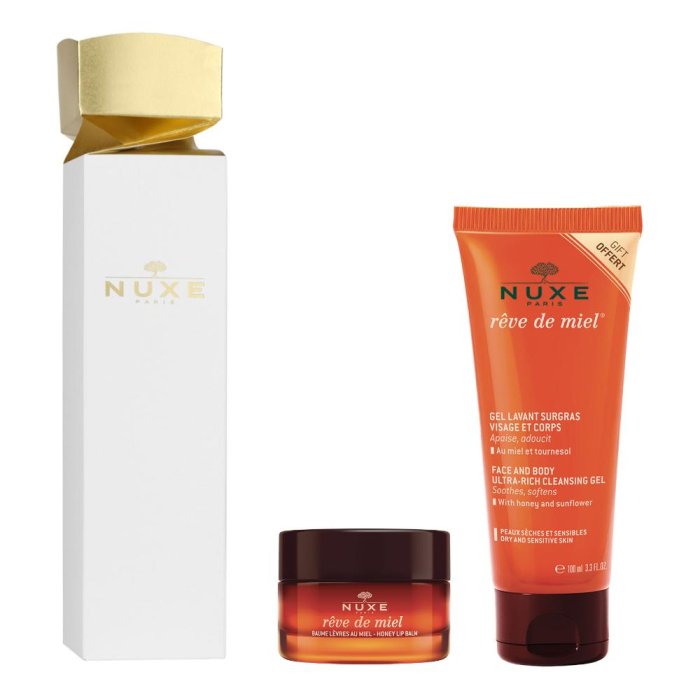 Nuxe Cracker Rêve de Miel con balsamo labbra 15 grammi + gel doccia 100ml