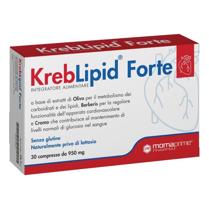 KREBLIPID Forte 30 Compresse Integratore Alimentare per Colesterolo e Trigliceridi