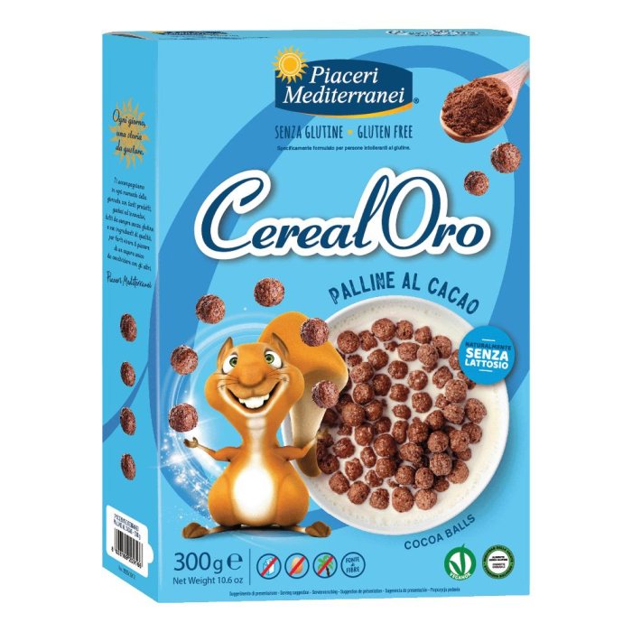 Piaceri Mediterranei Cerealoro Palline - cereali senza glutine croccanti per la colazione