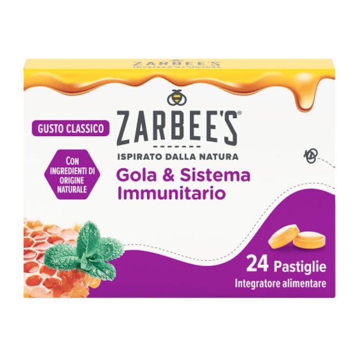  Zarbee's pastiglie miele e menta gola e sistema immunitario  24 pezzi