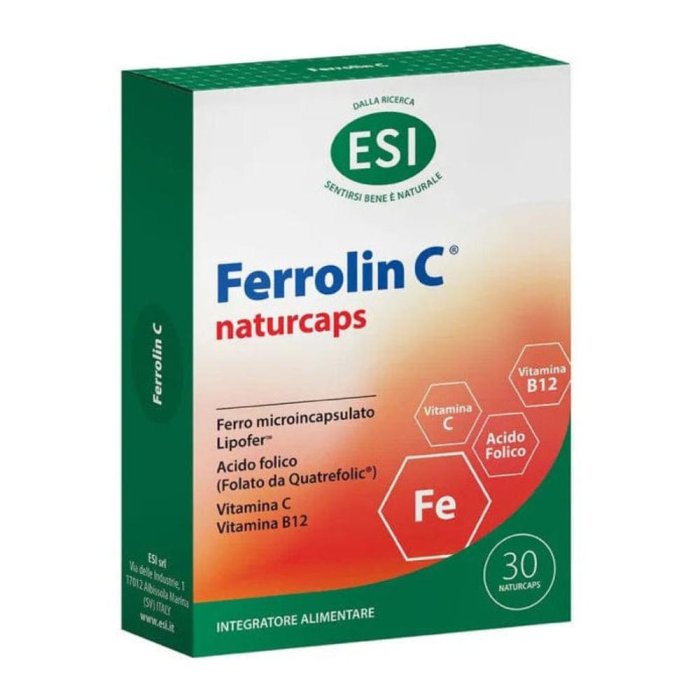 Esi Ferrolin C Integratore Alimentare di Ferro e Vitamina C 30 naturcaps