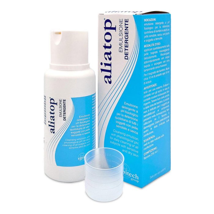 Aliatop emulsione detergente - detergente emolliente per pelli secche, sensibili e a tendenza atopica