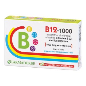 Farmaderbe B12 1000 Integratore Alimentare 60 compresse orosolubili
