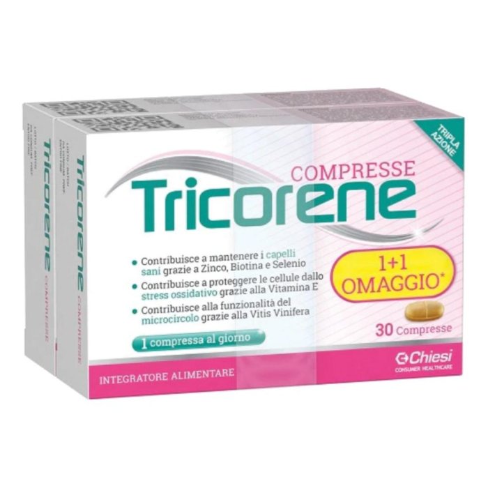 Chiesi Tricorene Integratore per Capelli Sani Tripla Azione 2 x 30 Compresse