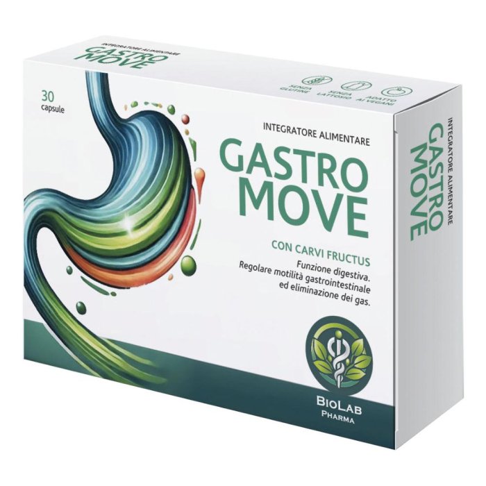 Gastromove Integratore per Stomaco e Intestino 30 Capsule Benessere Gastrointestinale e Digestione