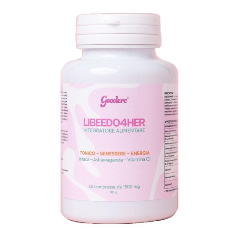 Goodere Libeedo 4 Him 96 g – integratore uomo per energia, vitalità e testosterone 60 compresse Goodere Libeedo 4 Him 96 g – integratore uomo per energia, vitalità e testosterone 60 compresse