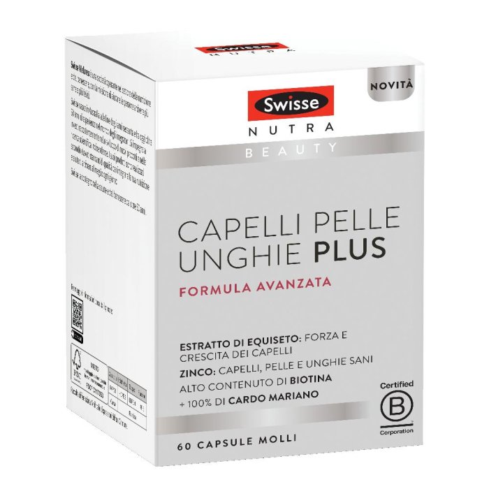 Swisse Beauty - Capelli Pelle e Unghie Plus Formula Avanzata Integratore Alimentare 60 capsule molli
