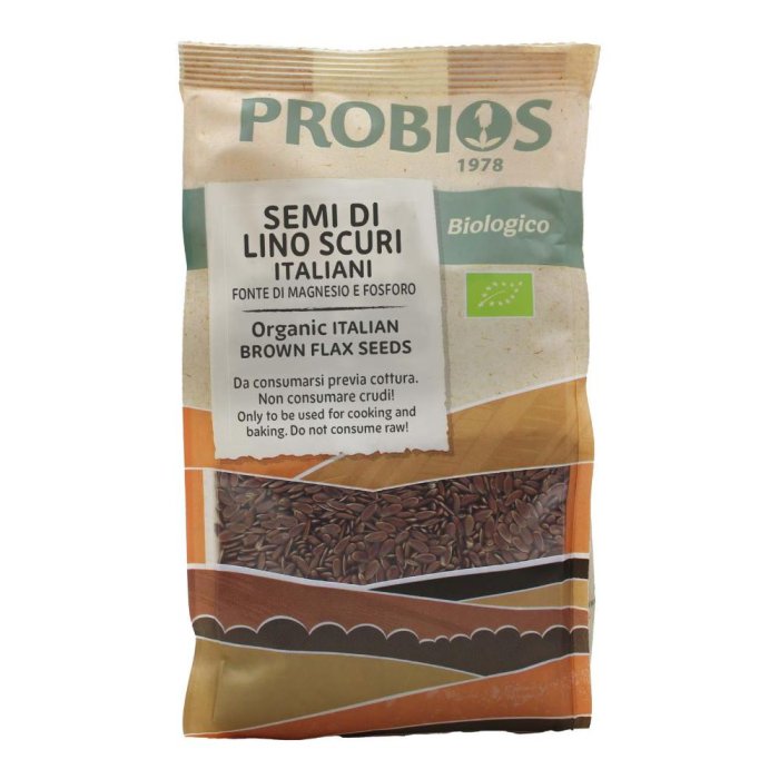 Probios Semi di Lino Scuri 300 g - semi biologici ricchi di fibre e omega 3