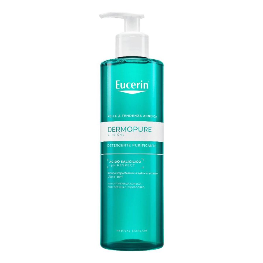 Eucerin Detergente Purificante 400 ml – detergente viso per pelle grassa e a tendenza acneica