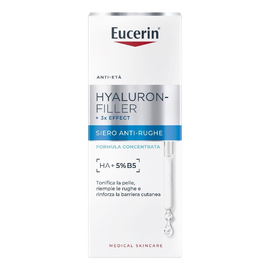 Eucerin Hyaluron Filler - +3x Effect Siero Anti-Rughe Formula Concentrata 30 ml