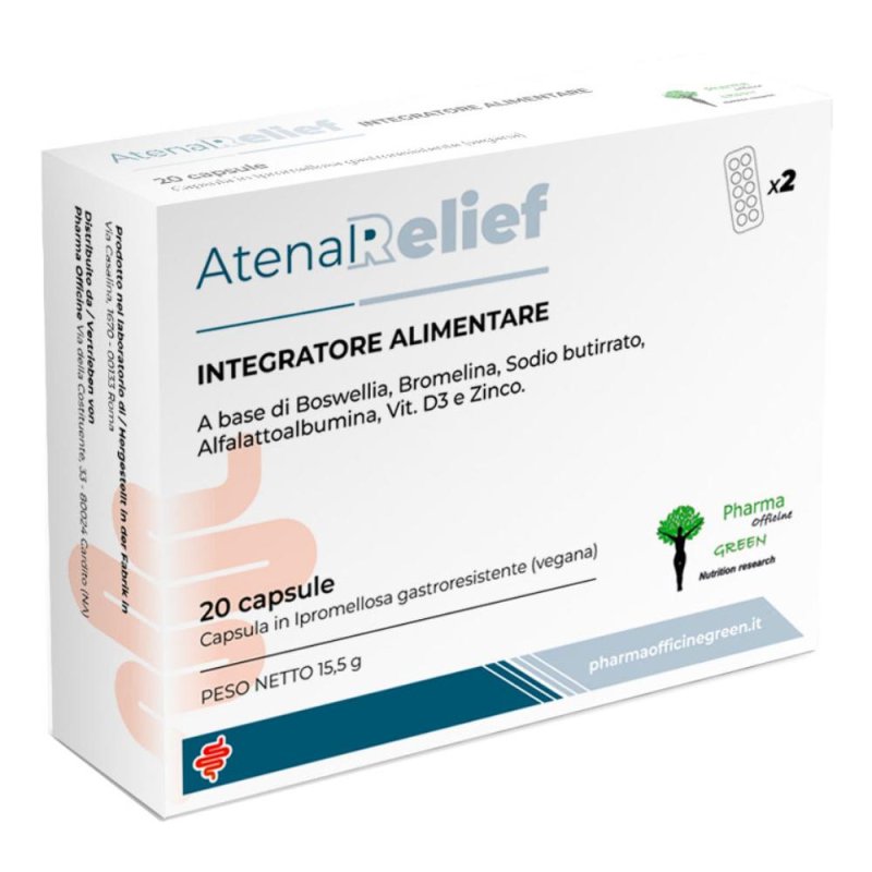 Atenarelie Integratore Alimentare 20 cps per Benessere Mentale, Rilassamento e Sonno Naturale
