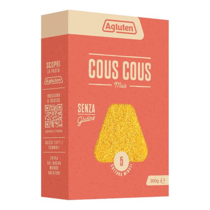 Agluten cous cous di mais 300 g - cous cous senza glutine a base di mais