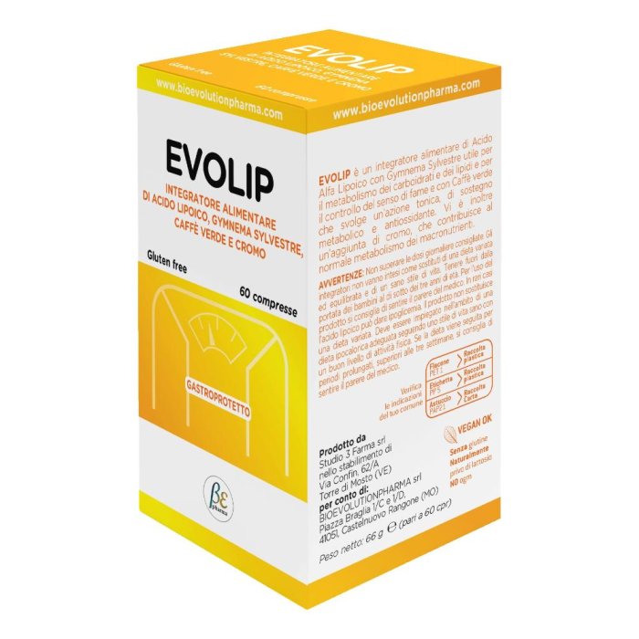 Evolip Plus 60 compresse Bioevolution - integratore per controllo di colesterolo e trigliceridi