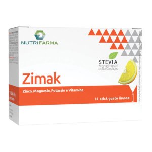 Zimak 14 sticks gusto limone - integratore con zinco e magnesio contro stanchezza e affaticamento