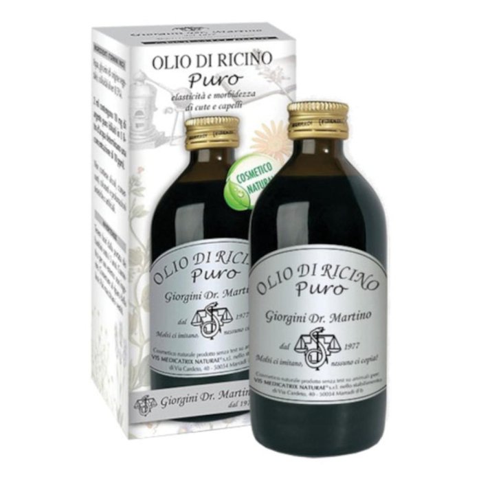 Olio di Ricino Puro 100% Naturale 200 ml – Trattamento Rinforzante per Capelli, Ciglia, Unghie e Pelle