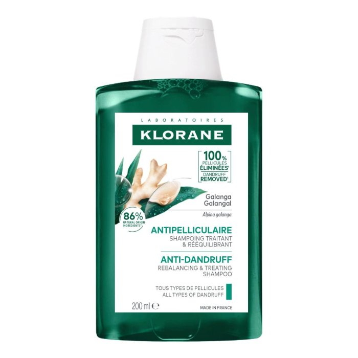 Klorane Galanga shampoo antiforfora 200 ml - shampoo purificante contro forfora e prurito