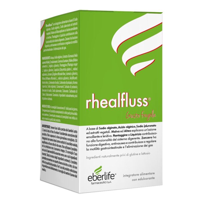 Rheafluss 20 stick pack da 10 ml – integratore digestivo e lenitivo a base di estratti vegetali e sodio ialuronato