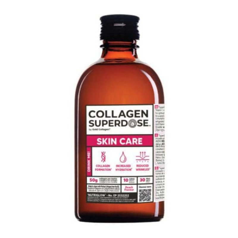Collagen Superdose Skin 300 ml - integratore al collagene marino per pelle radiosa, capelli e unghie