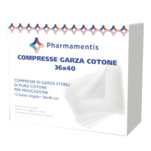 Pharmamentis garza cotone 36x40 - garze in cotone per medicazioni