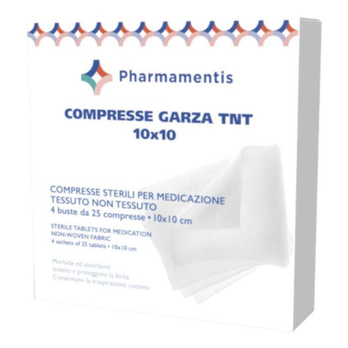 Pharmamentis garza TNT 10x10 - garze in tessuto non tessuto sterili