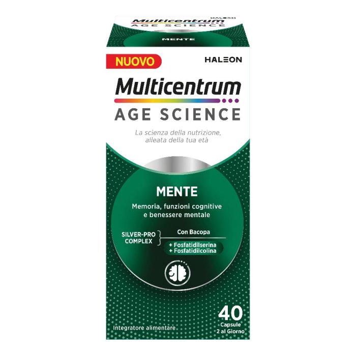 Multicentrum Age Mente 40 capsule - multivitaminico per memoria, concentrazione e vitalitÃ 