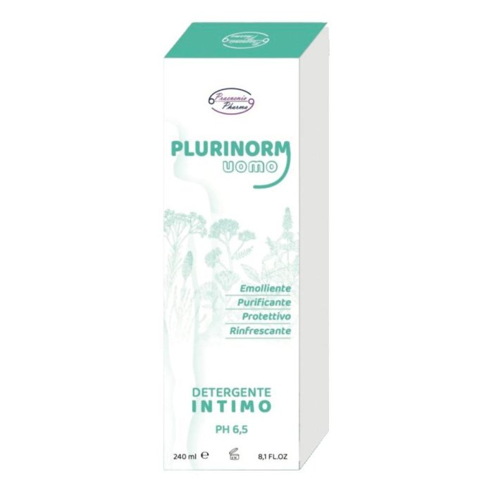 Plurinorm Uomo Detergente Intimo Delicato per Igiene Intima Maschile 240 ml