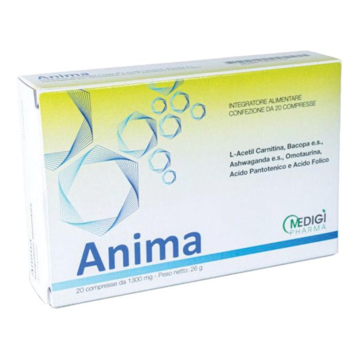 Anima Citicolina 1300 mg 20 Compresse cpr Integratore per Memoria, Concentrazione e Funzioni Cognitive