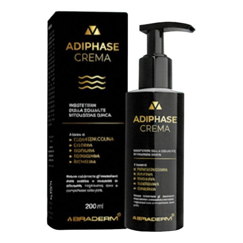 Adiphase Crema Anticellulite 200 ml | Trattamento Crema Corpo Rimodellante e Drenante Contro la Cellulite