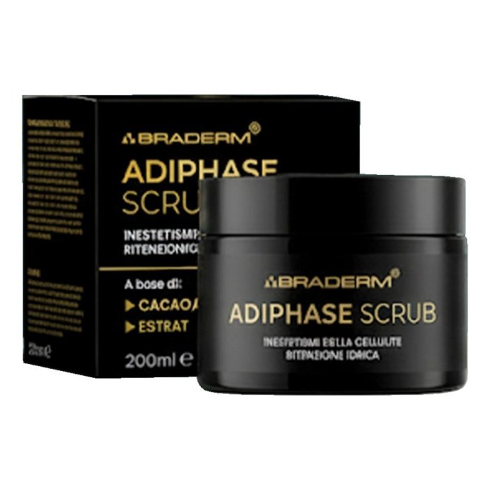 Adiphase Scrub Anticellulite Corpo 200 Millilitri Trattamento Esfoliante Rimodellante per Pelle Liscia e Tonica