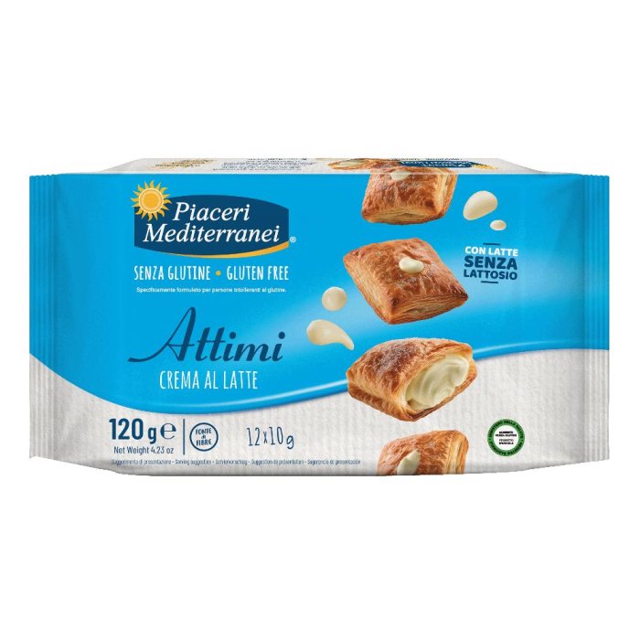 Piaceri Mediterranei Attimi crema latte senza glutine - biscotti ripieni alla crema di latte