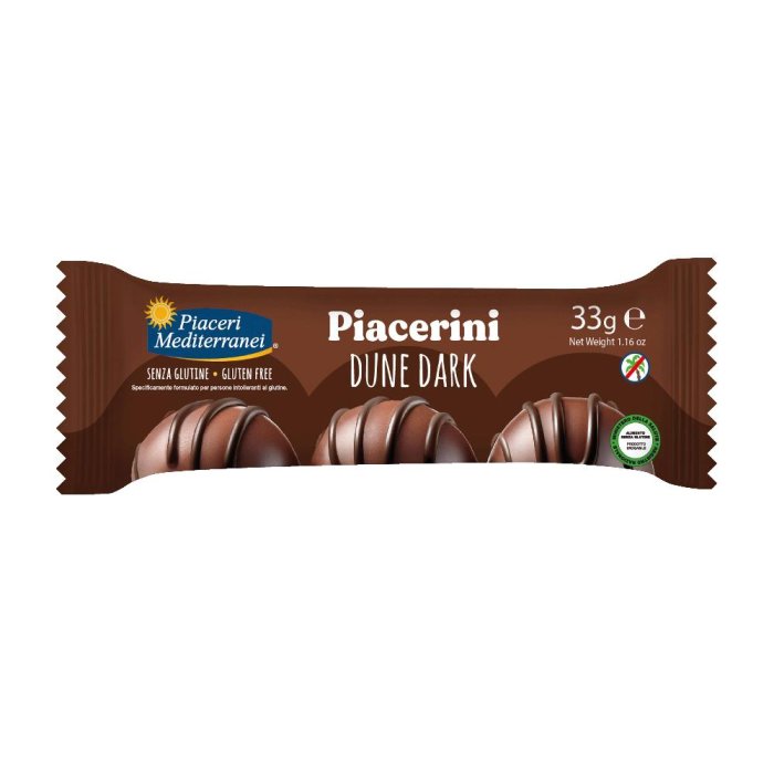 Piaceri Mediterranei Piacerin Dune Dark - frollini al cacao senza glutine
