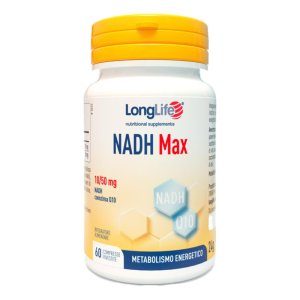 LongLife NADH Max 60 Compresse Integratore Energia Cellulare e Riduzione Stanchezza
