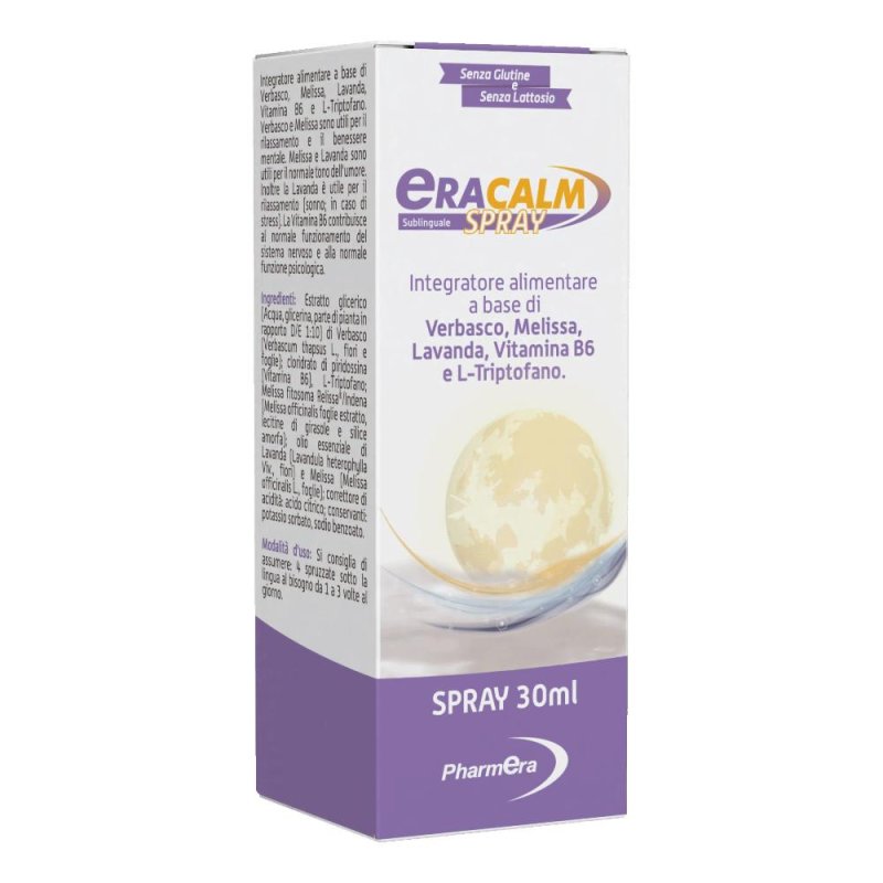 Eracalm spray sublinguale 30 ml - integratore con estratti vegetali per rilassamento e benessere mentale