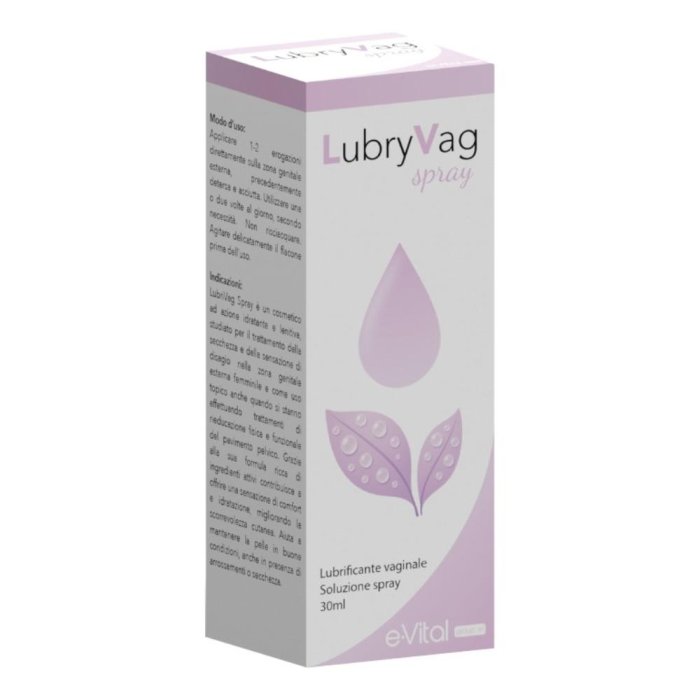 Lubrivag Spray 30 ml Lubrificante Idratante Vaginale Donna per Secchezza Intima e Protezione Mucosa