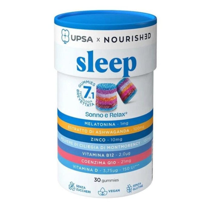 UPSA x Nourished Sleep 30 gommose - integratore in gomme per sonno e rilassamento