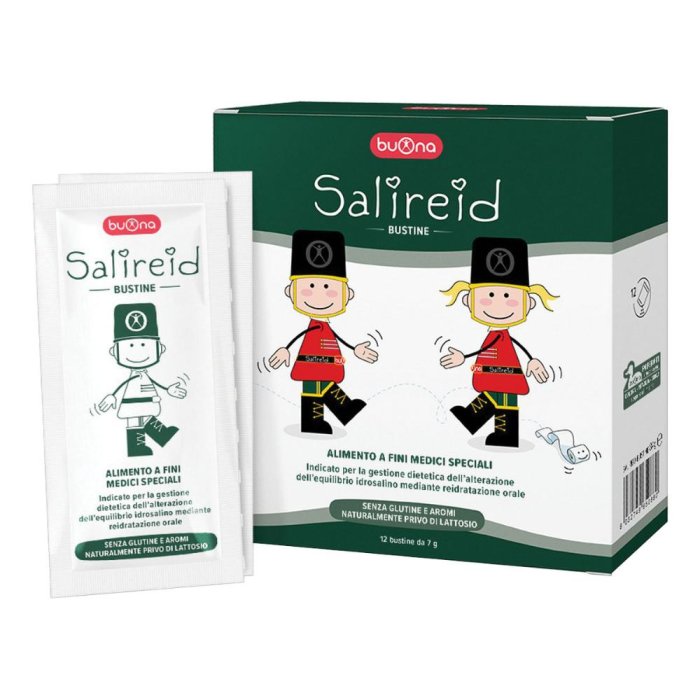 Salireid 12 bustine da 7 g - integratore salino reidratante con elettroliti