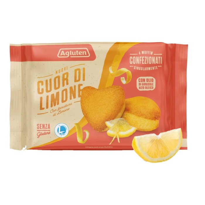 Agluten Nuovi Cuor di Limone - biscotti senza glutine con cuore al limone