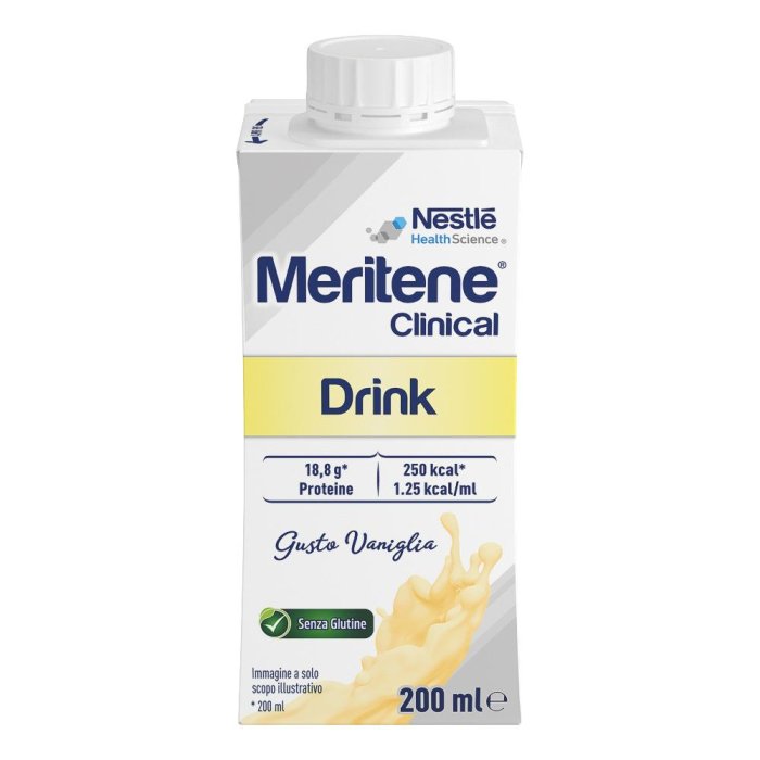 Meritene Clinical Nutrizione Orale Gusto Vaniglia 200 millilitri Integratore Nutrizionale Iperproteico e Ipercalorico