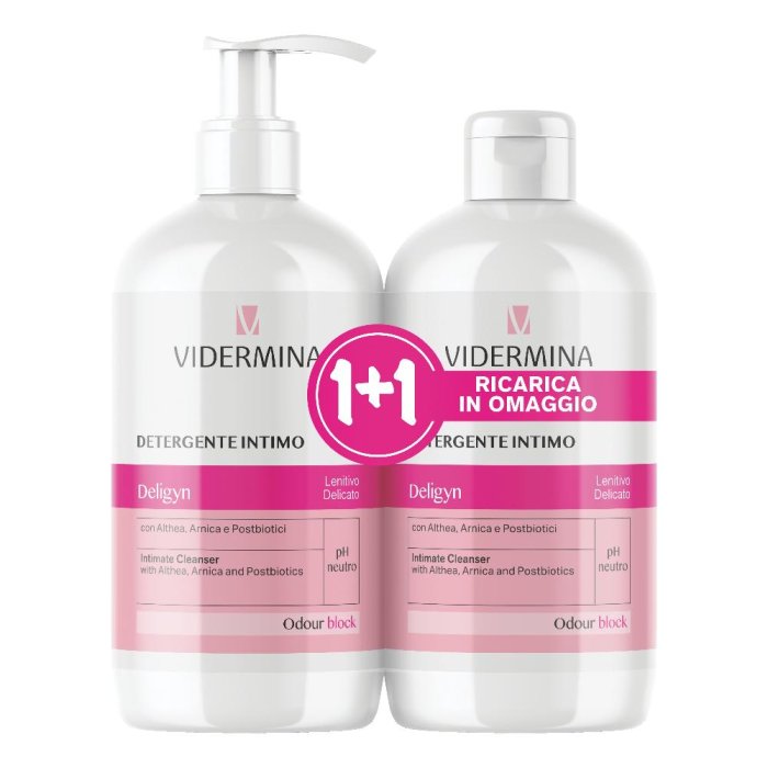 Vidermina Deligyn 500 ml bipack - detergente intimo lenitivo per secchezza vaginale