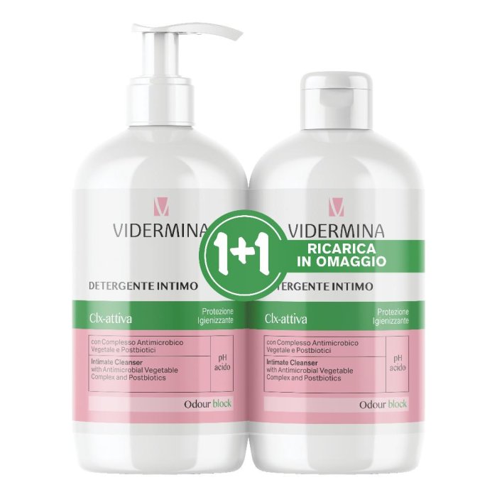 Vidermina Clx Attiva detergente intimo 2x500 ml pH acido (bipack)