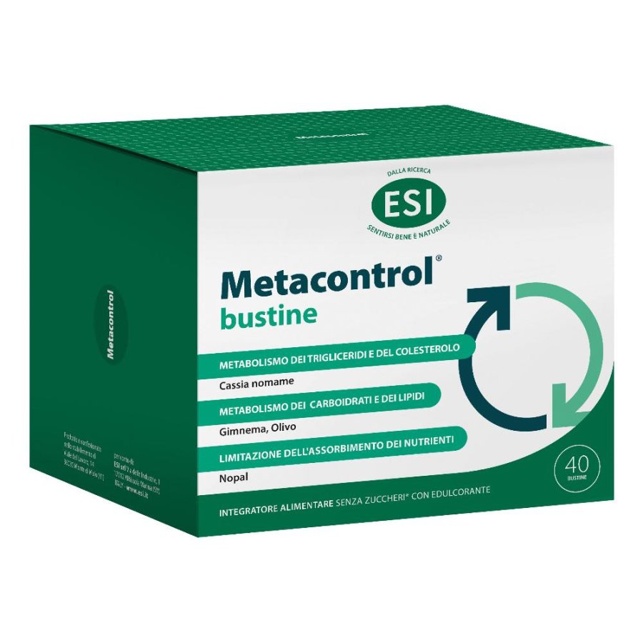 ESI Metacontrol integratore per il controllo del peso e metabolismo dei carboidrati 40 bustine