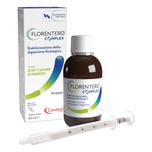Florentero CPX 60 Millilitri Sospensione Orale per Cani e Gatti – Integratore Probiotico Intestinale per Diarrea e Ripristino della Flora Batterica