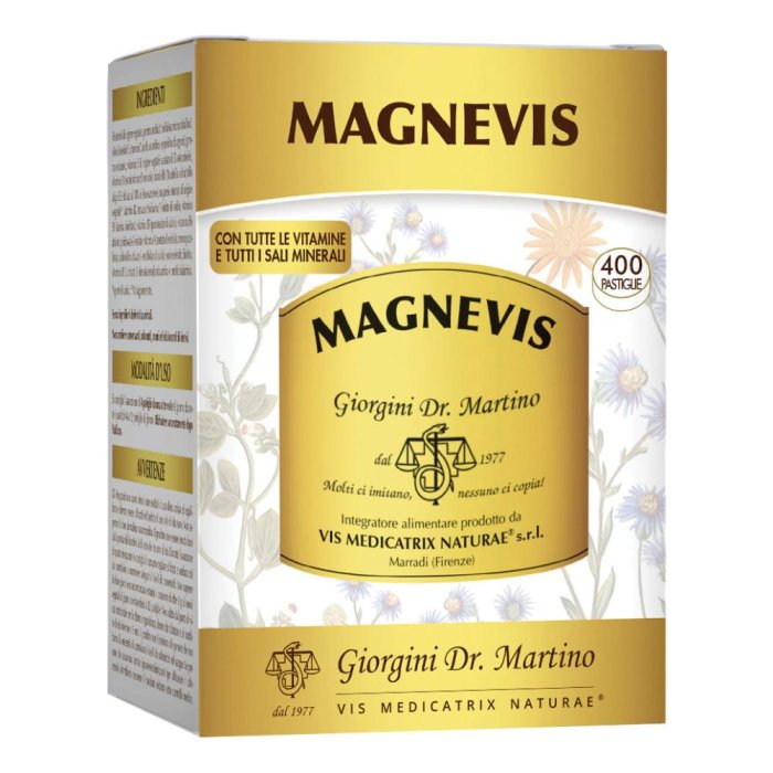 Magnevis 400 Magnesio 500 mg Pastiglie Integratore Alimentare per Stanchezza e Crampi Muscolari
