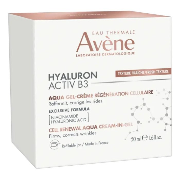 Avène Hyaluron Activ B3 Crema Gel Aqua Trattamento Antirughe Rigenerante Viso con Acido Ialuronico e Niacinamide 50 ml