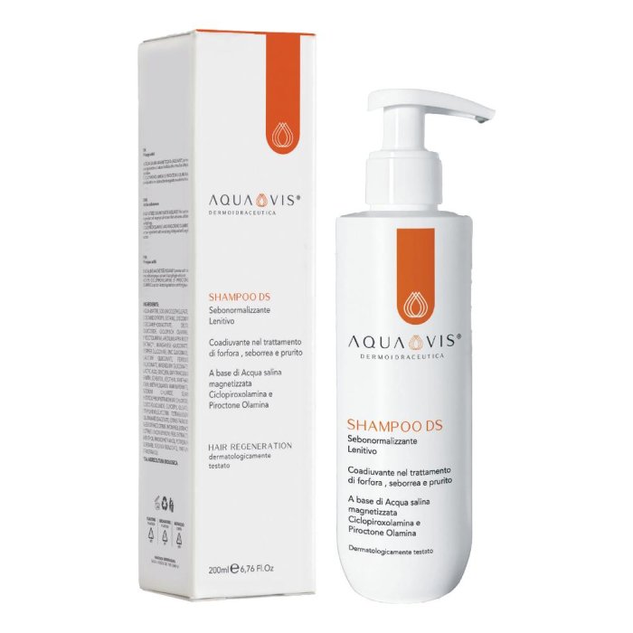 Aquavis DS shampoo 200 ml - shampoo coadiuvante per cute seborroica desquamata con prurito