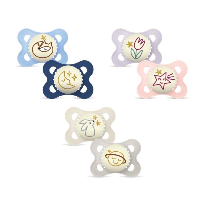 MAM*Succh.Night Sil.2-6m 2pz